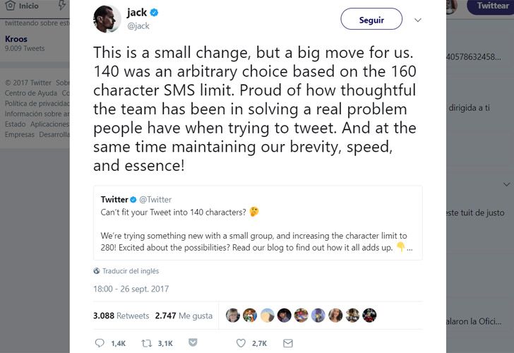 Twitter engorda: duplican el límite de caracteres hasta 280