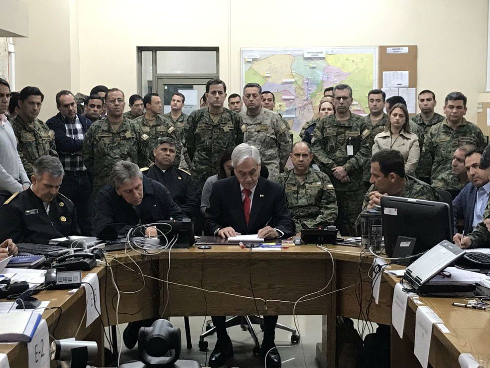 Sebastián Piñera está realmente en guerra