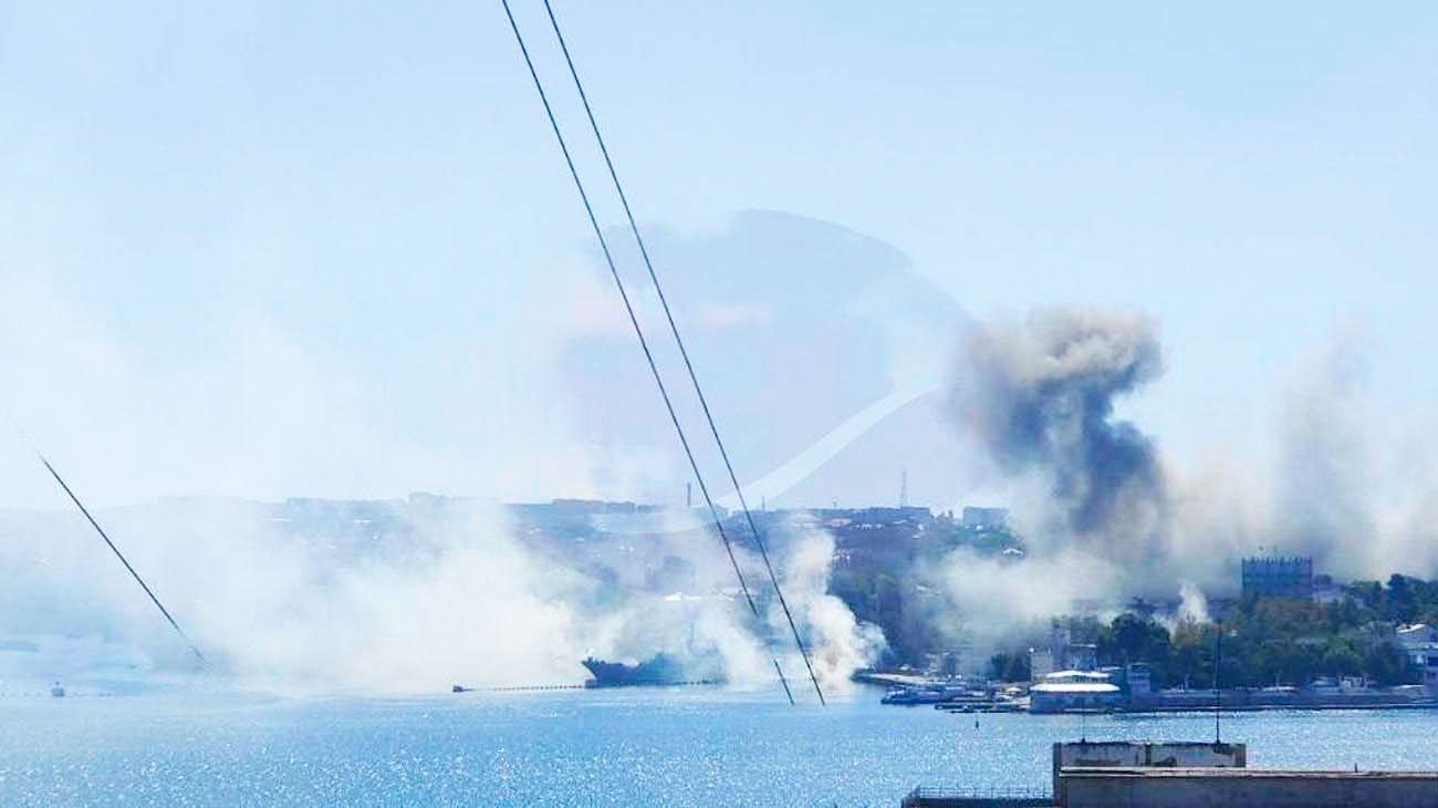 Ucrania atacó el cuartel general de la flota rusa en la península de Crimea