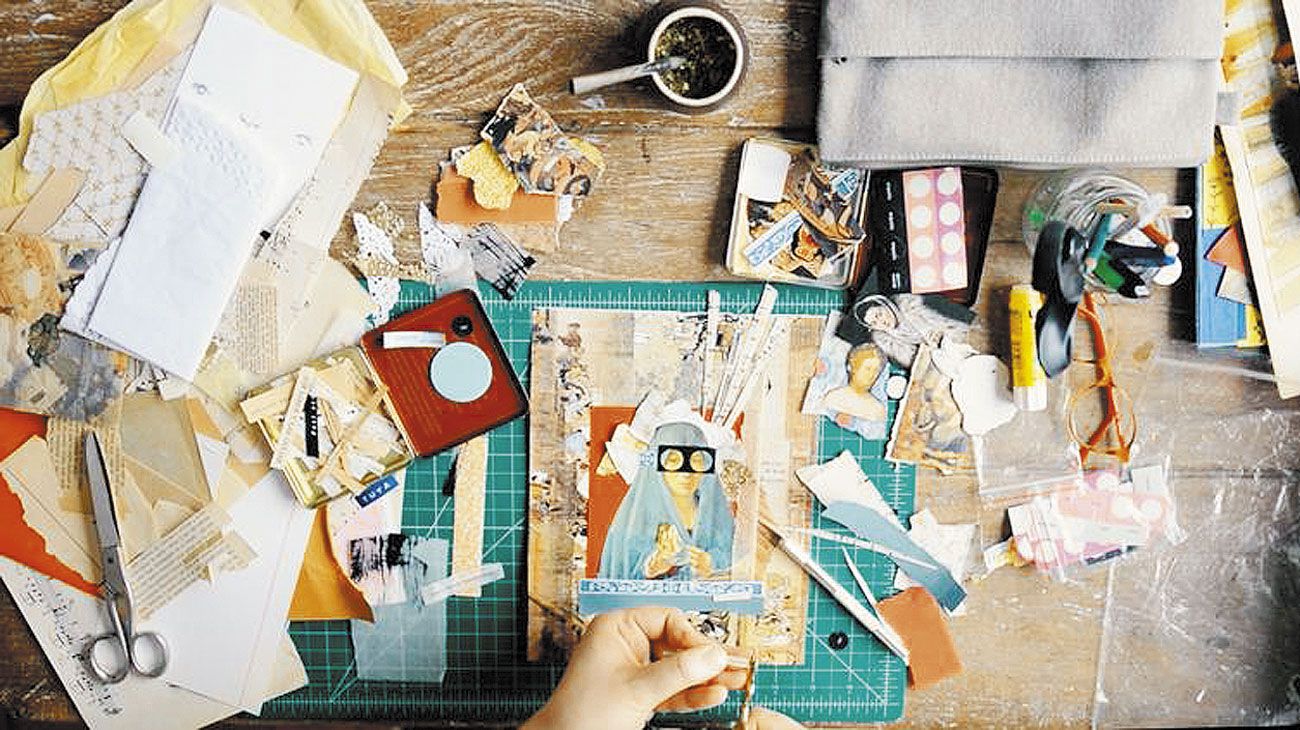 El collage es mucho más que un juego de niños con tijeras y papeles