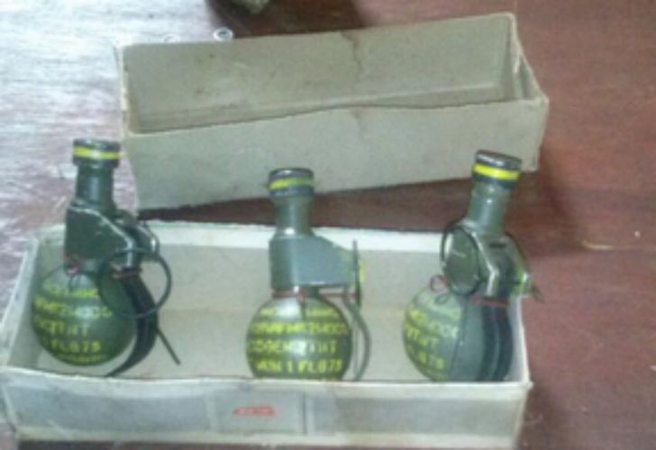 Encontraron tres granadas activadas en Morón