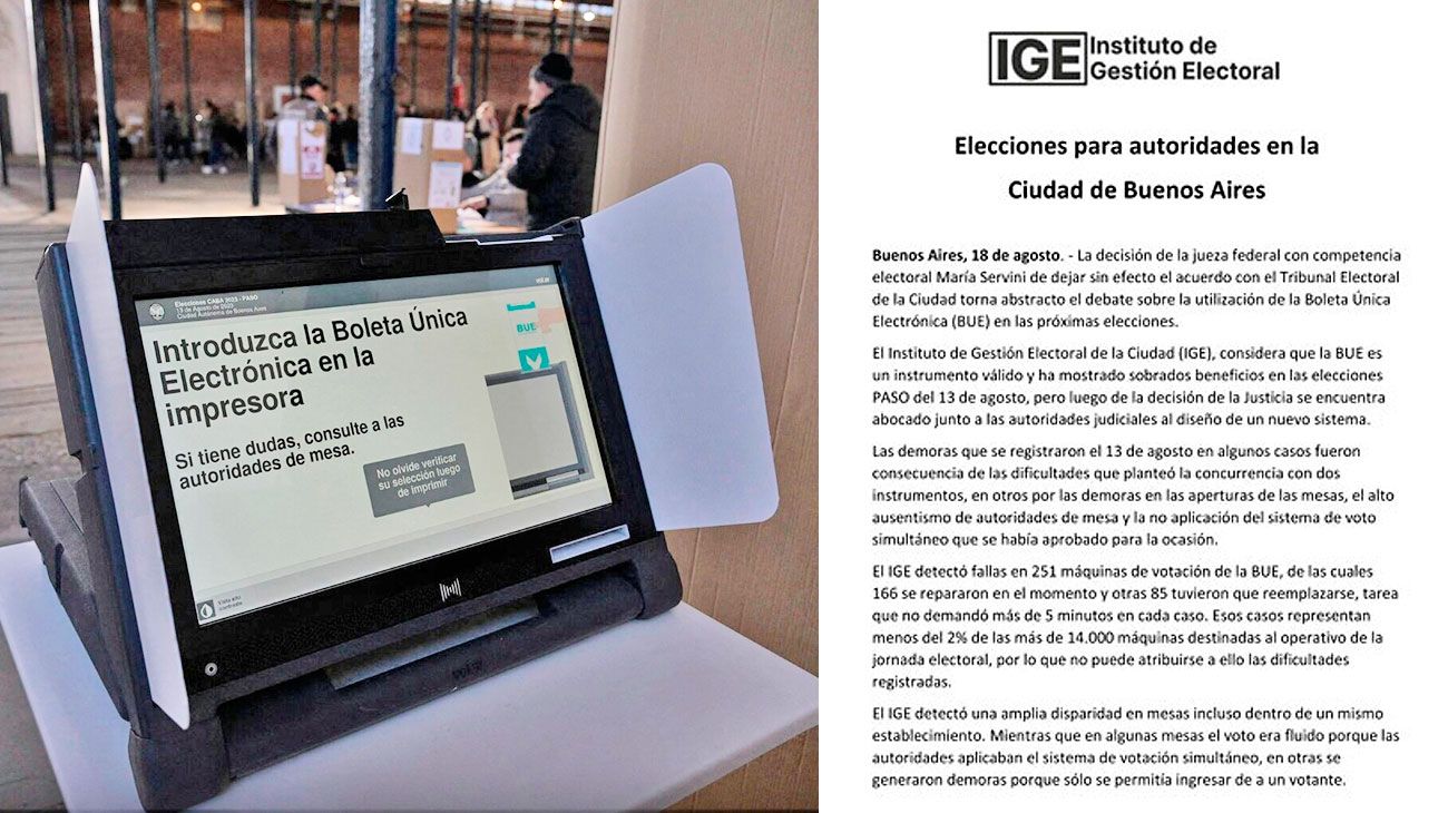 Tras un reclamo de la Justicia, el Gobierno porteño no usará la Boleta Electrónica en octubre