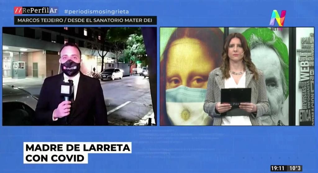 La madre de Larreta se encuentra estable y evolucionando