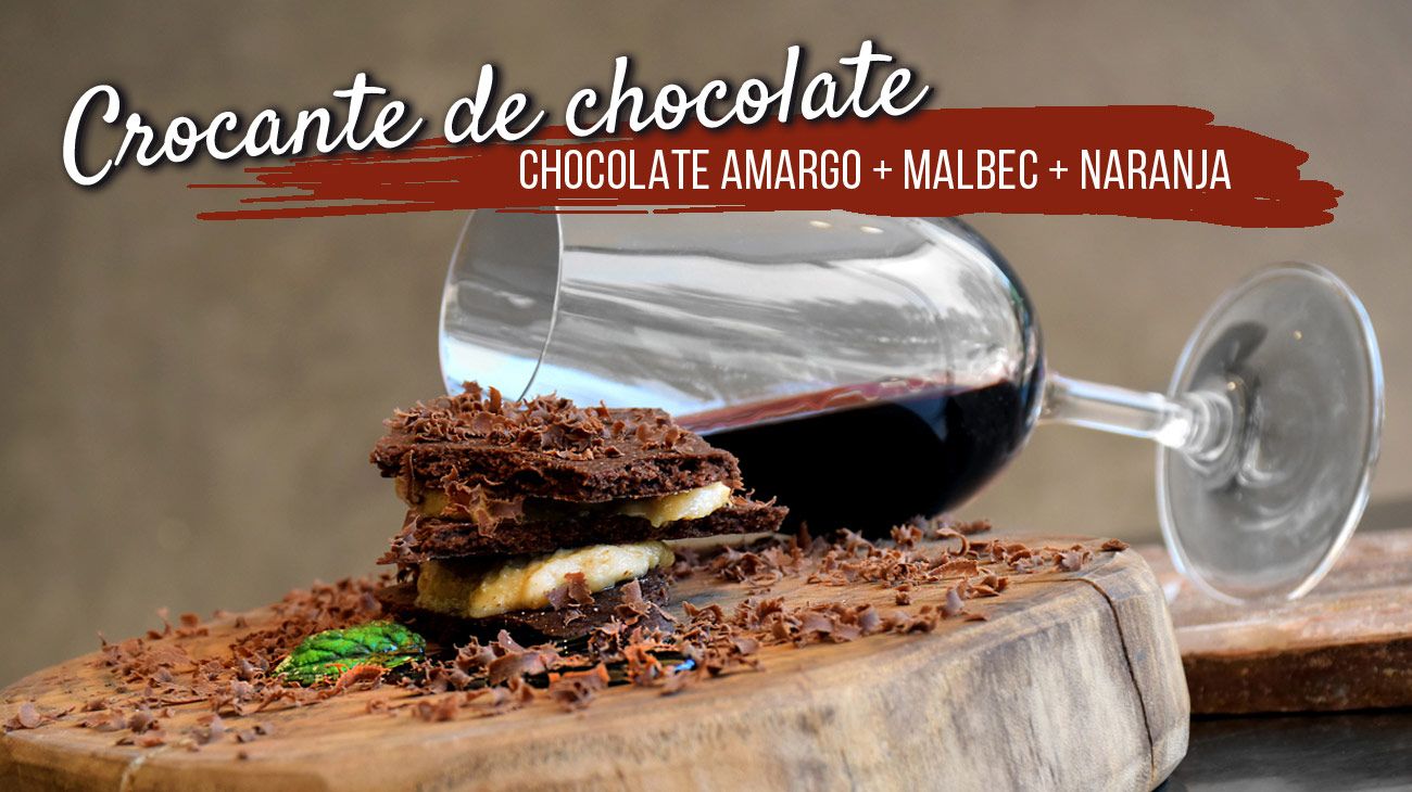 Receta de Crocante de chocolate y malbec