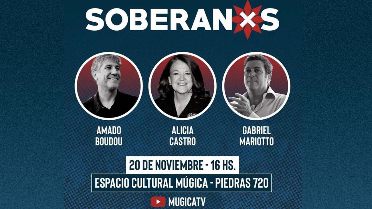 Boudou, Alicia Castro y Mariotto lanzan la línea crítica Soberanxs