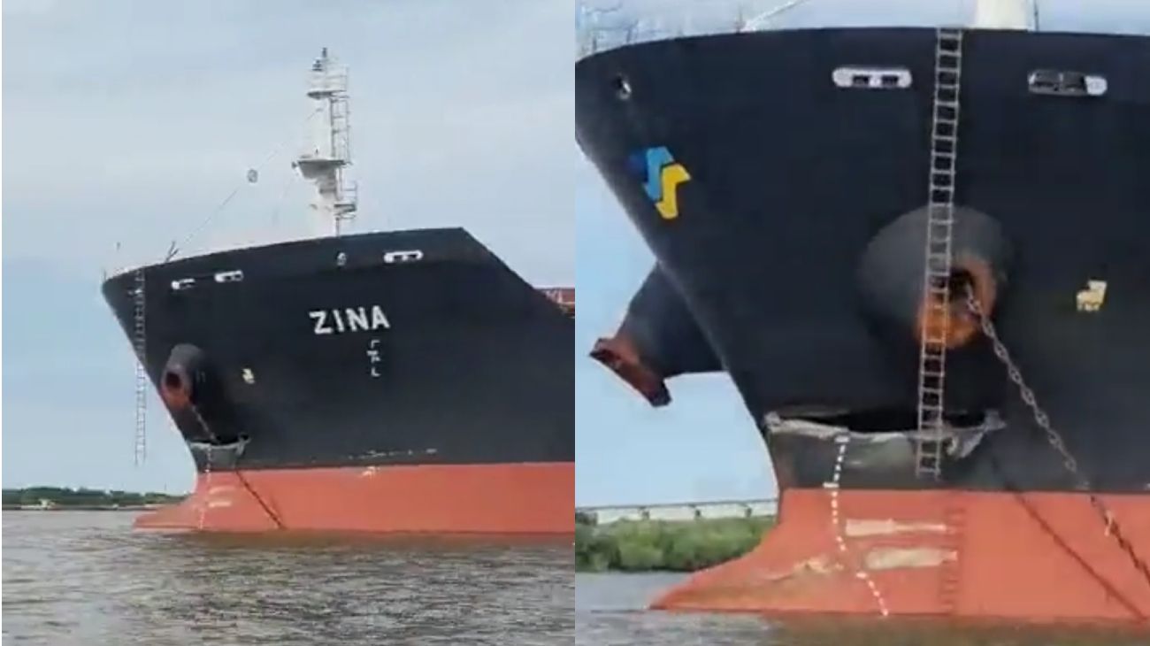 Un barco carguero chocó contra el puente Zárate - Brazo Largo y lo hizo temblar