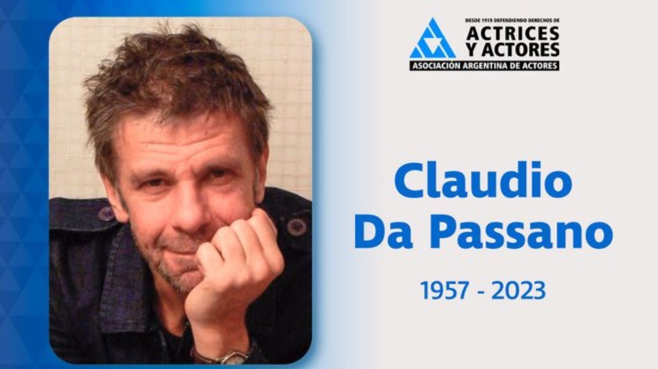 Murió Claudio Da Passano, actor de "Argentina, 1985"