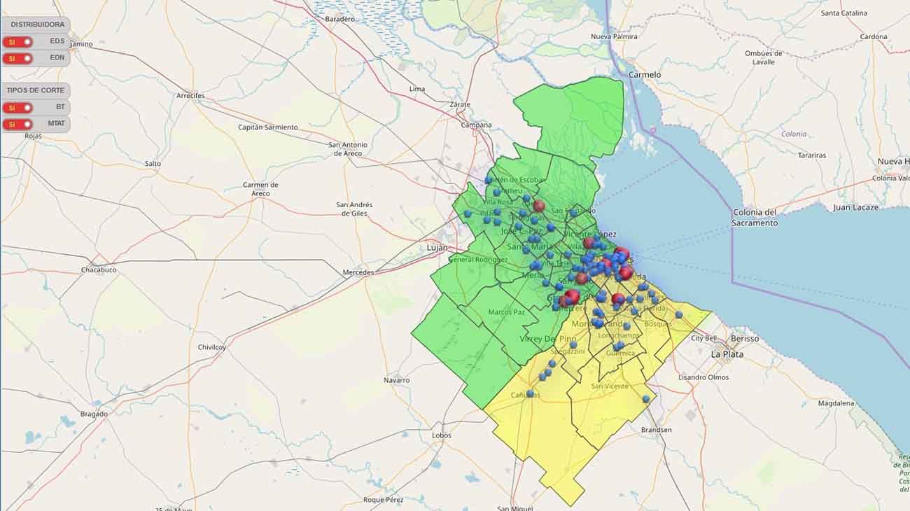 Miles de usuarios siguen sin luz en Capital y Gran Buenos Aires