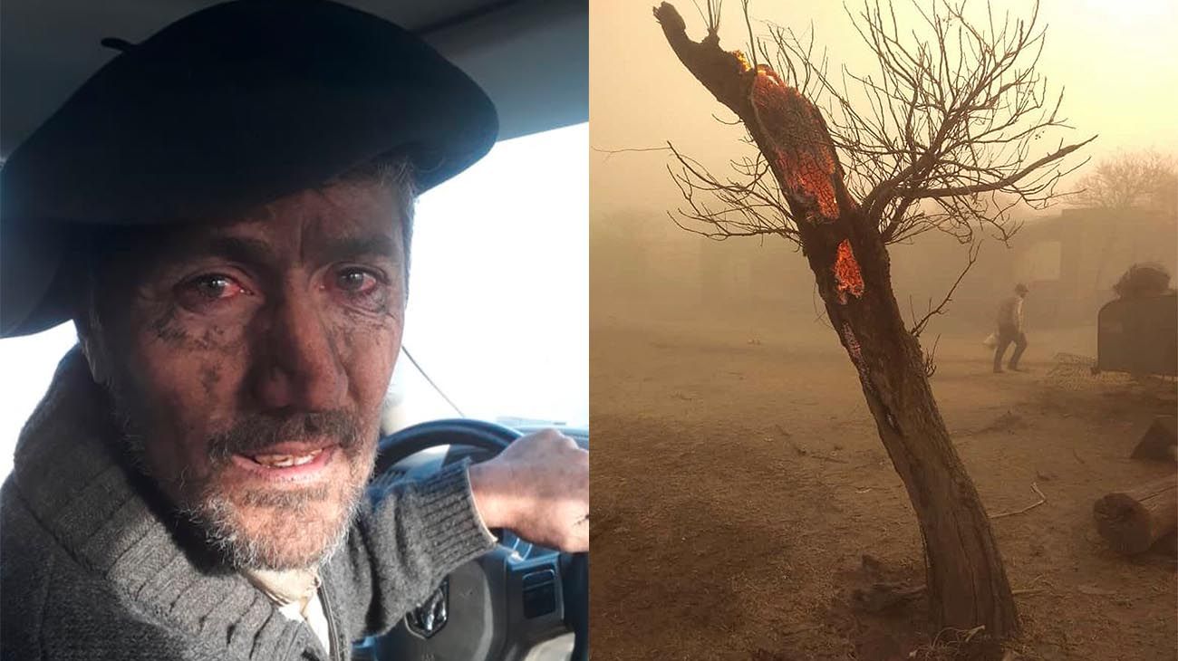 La dramática lucha contra el fuego de un productor cordobés: "No había forma de pararlo"