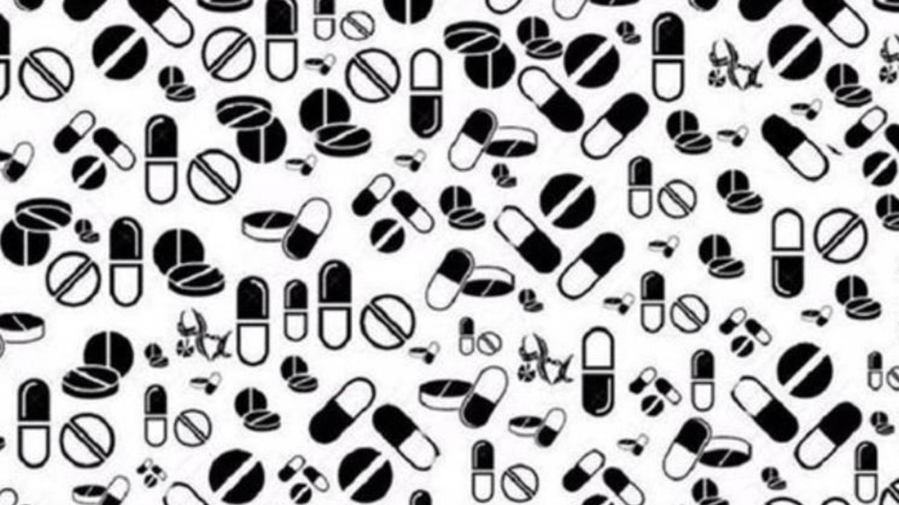 Un enigma visual desafía y confunde a las redes: ¿podés encontrar al oso entre las pastillas?