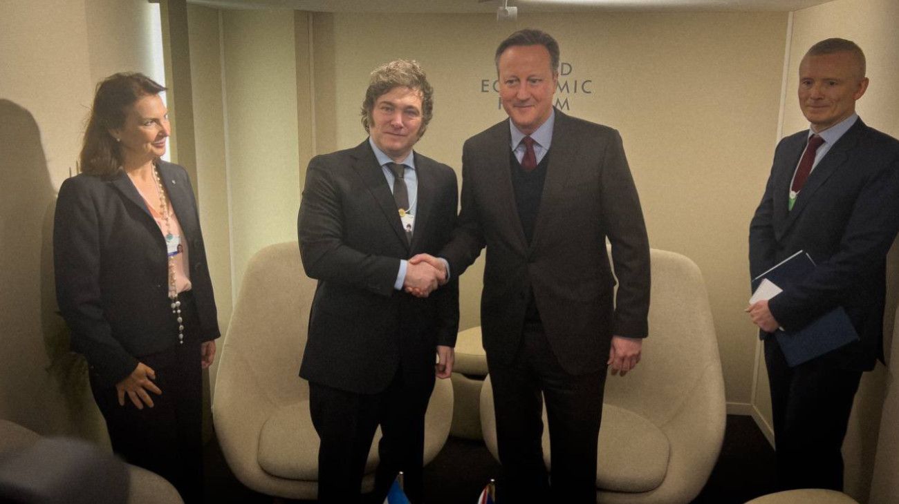 Con Malvinas y el FMI en la agenda, Milei se reunió David Cameron