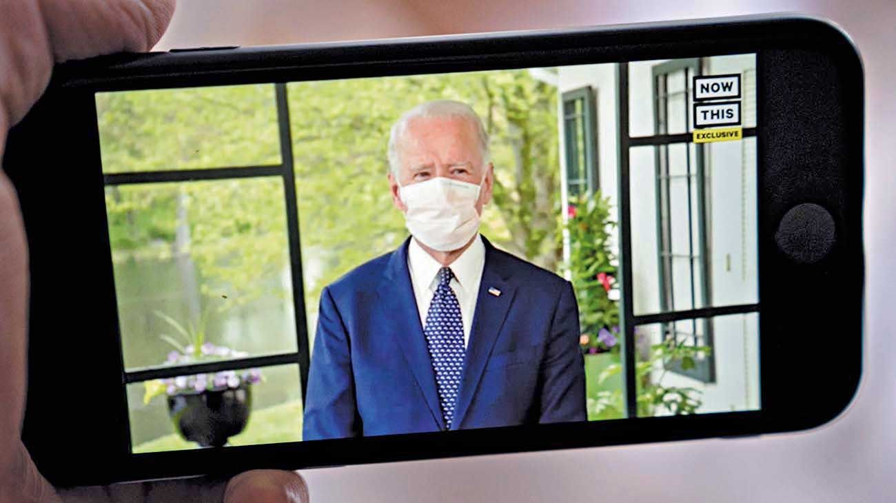 La atípica campaña de Biden desde el sótano de su casa
