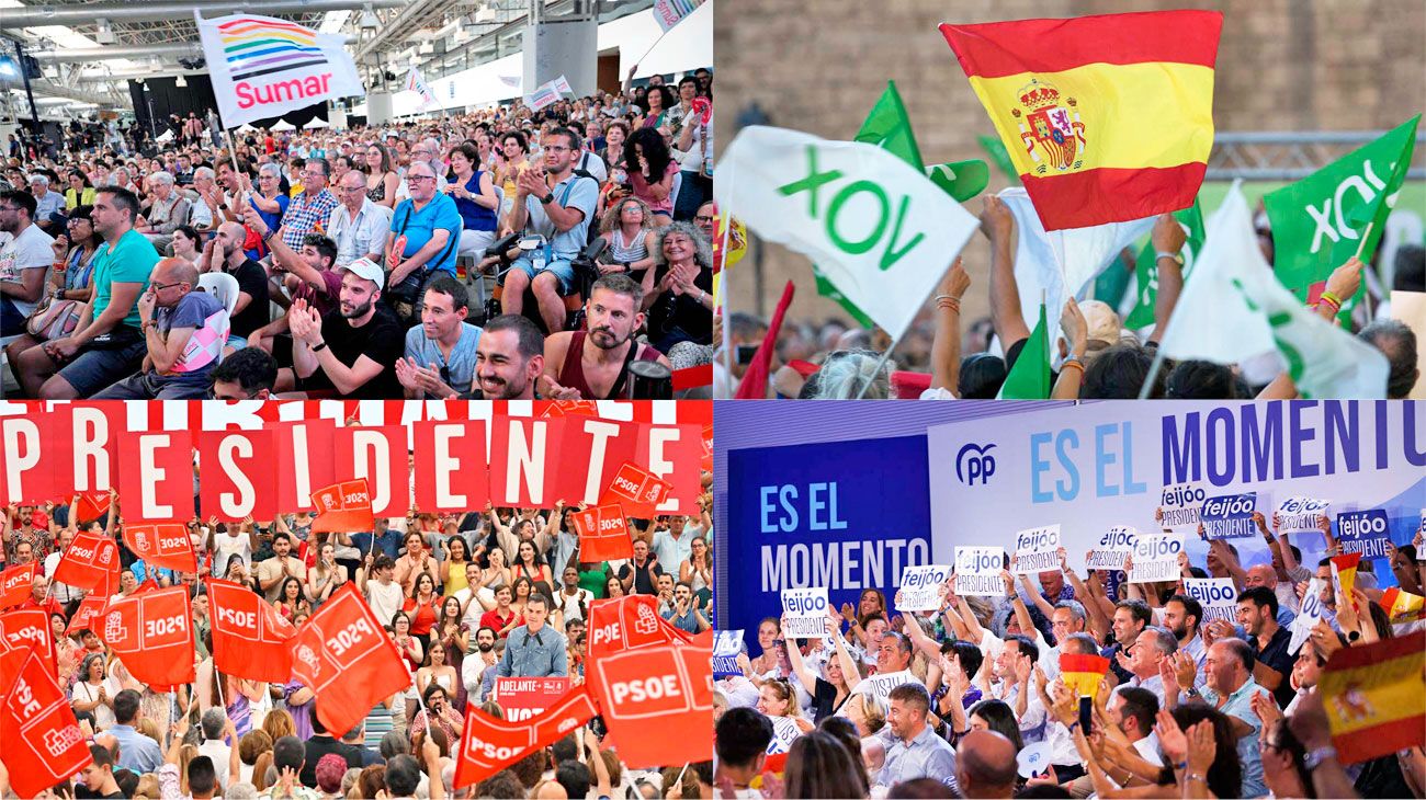 Elecciones en España: una campaña desarrollada a golpes de consignas