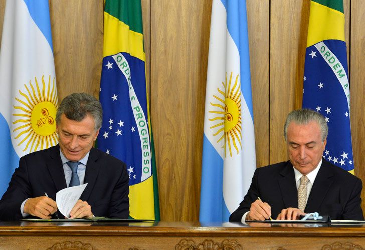 Macri y Temer pidieron darle un impulso "histórico" al Mercosur
