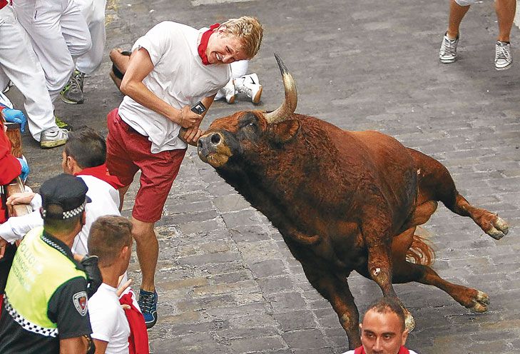 La corrida de San Fermín terminó con muchos heridos
