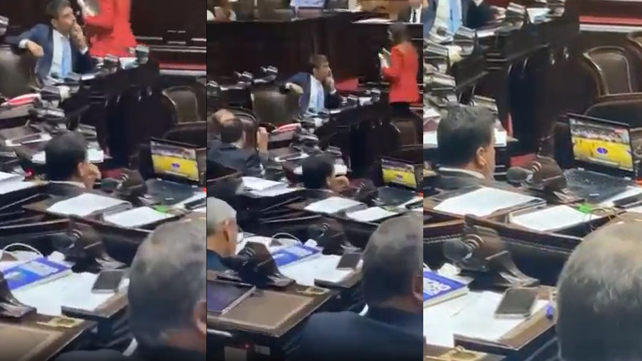 Video: un diputado del FdT miraba un partido de básquet y con auriculares en pleno debate del Presupuesto 2023