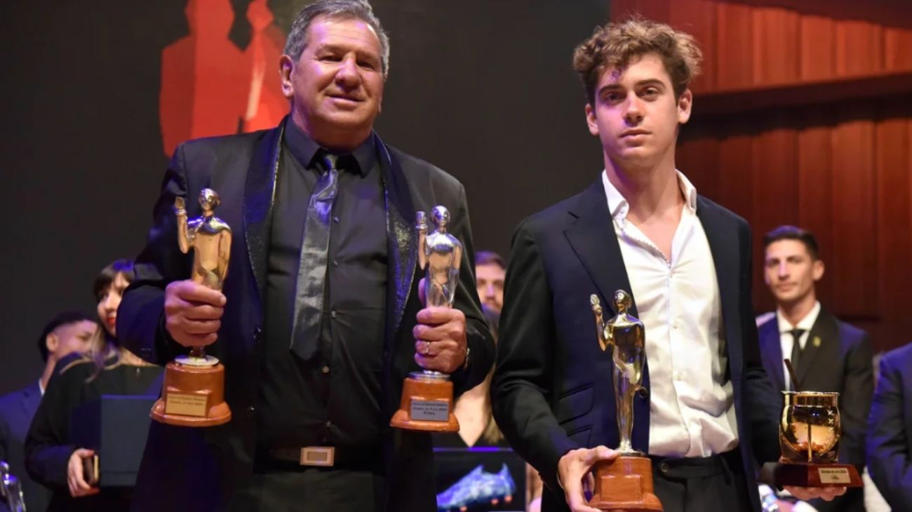 Franco Colapinto y "Dibu" Martínez se llevaron el Olimpia de Oro compartido