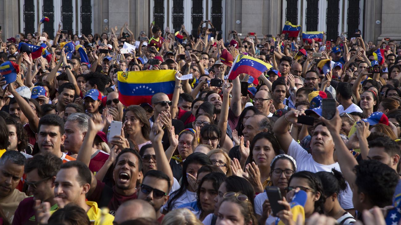 En el centro porteño también marcharon contra Nicolás Maduro