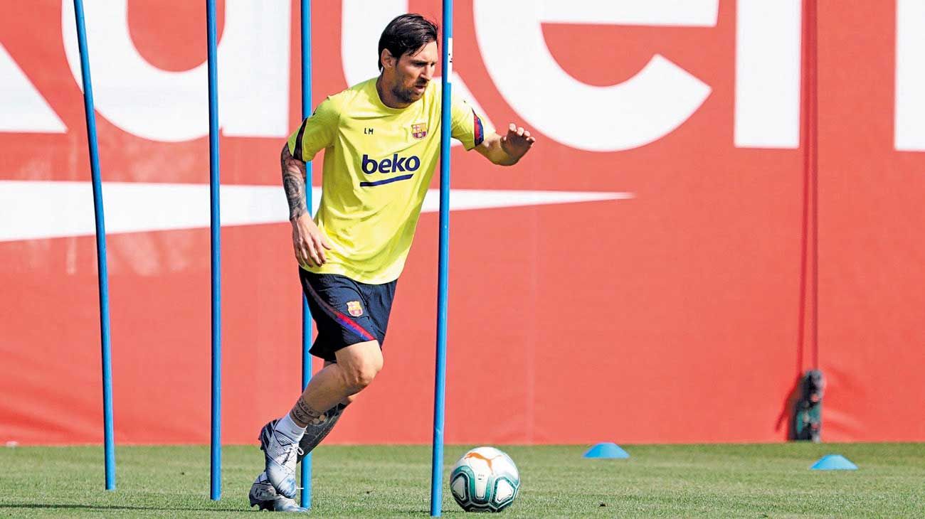 Messi regresó a los entrenamientos