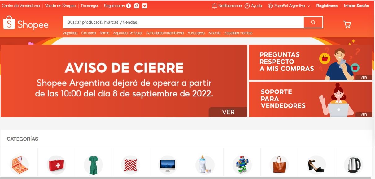 Shopee, la competencia de Mercado Libre, abandona el país 9 meses después de su llegada