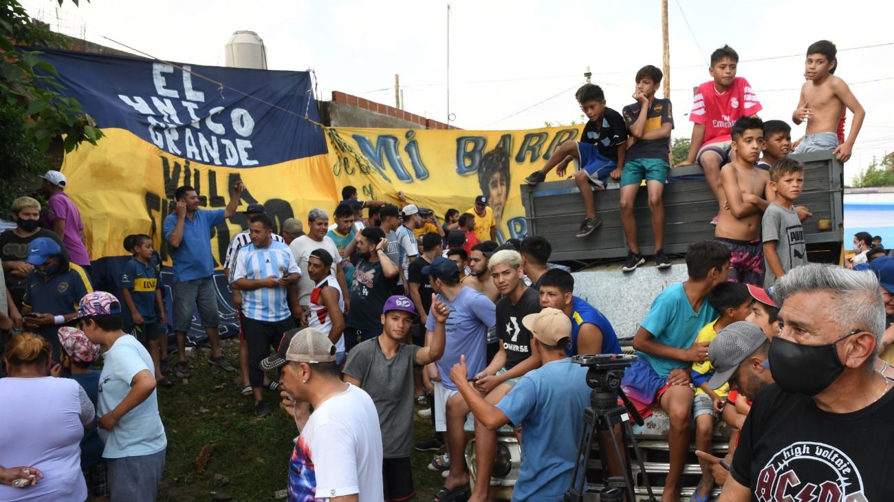 Así fue el homenaje a Diego Maradona en Villa Fiorito: "Será eterno"