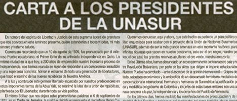 La solicitada de Chávez