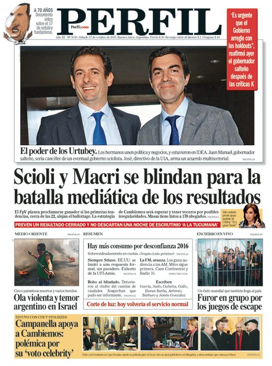 Scioli y Macri se blindan para la batalla mediática de los resultados