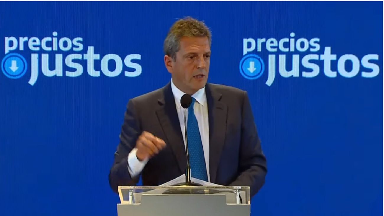 Sergio Massa dio detalles del nuevo "Precios justos", que incluye la canasta y cuotas escolares