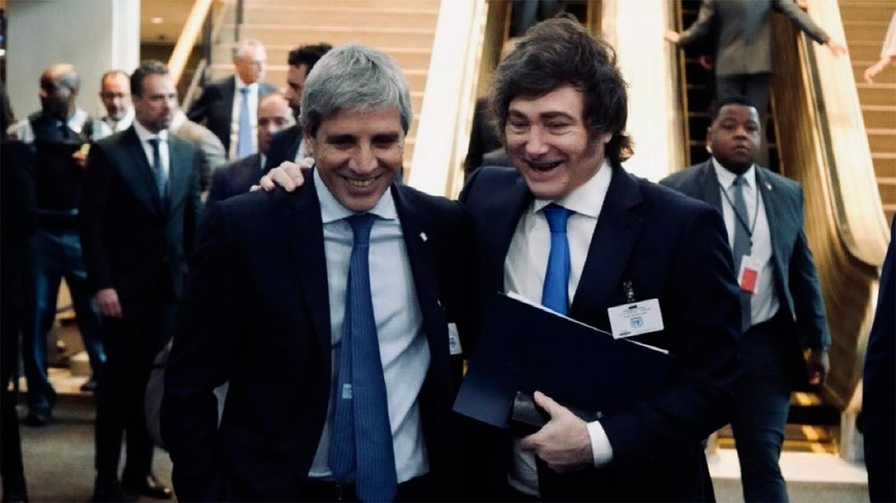 Milei y Caputo celebraron el salvataje financiero que anunció Estados Unidos