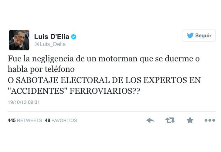 Choque en Once: D'Elía insistió en que fue un "sabotaje"