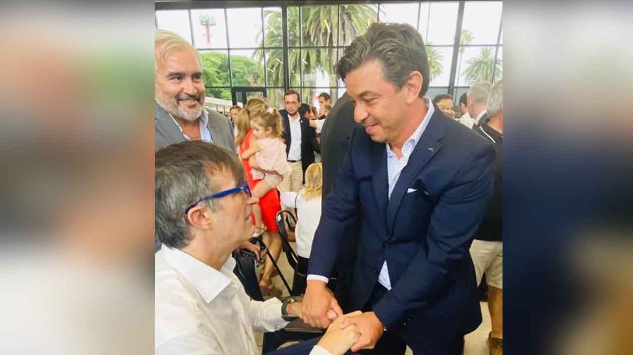 El encuentro de Esteban Bullrich y Marcelo Gallardo: "El 'Muñeco' es más grande en persona que adentro de la cancha"