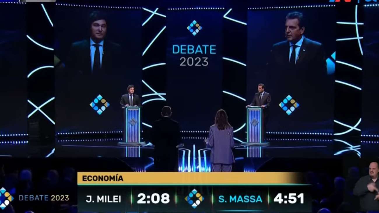Las fotos del último debate presidencial antes del balotaje