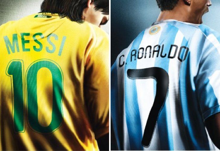 Messi brasileño y Cristiano argentino