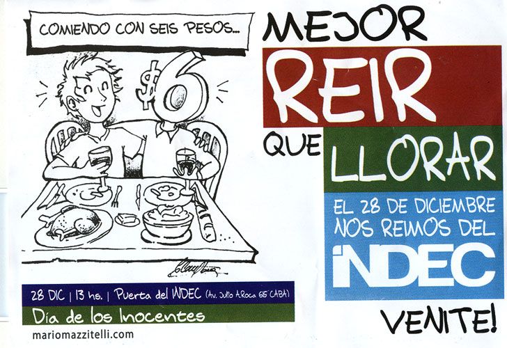 Celebraron el día de los inocentes en la puerta del Indec