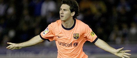 Messi empezó con todo el 2010: tres goles al Tenerife