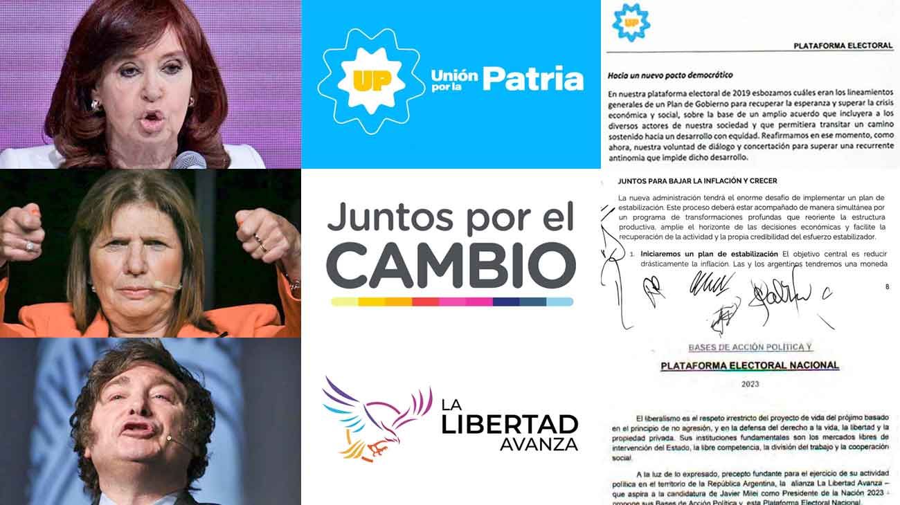 Las controvertidas plataformas de UP, JxC y LLA