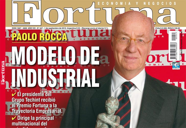 Premio Fortuna a Paolo Rocca de Techint