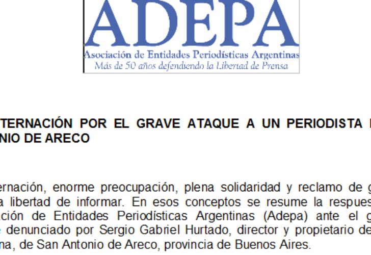 ADEPA expresó "consternación" por el periodista que denunció a narcos