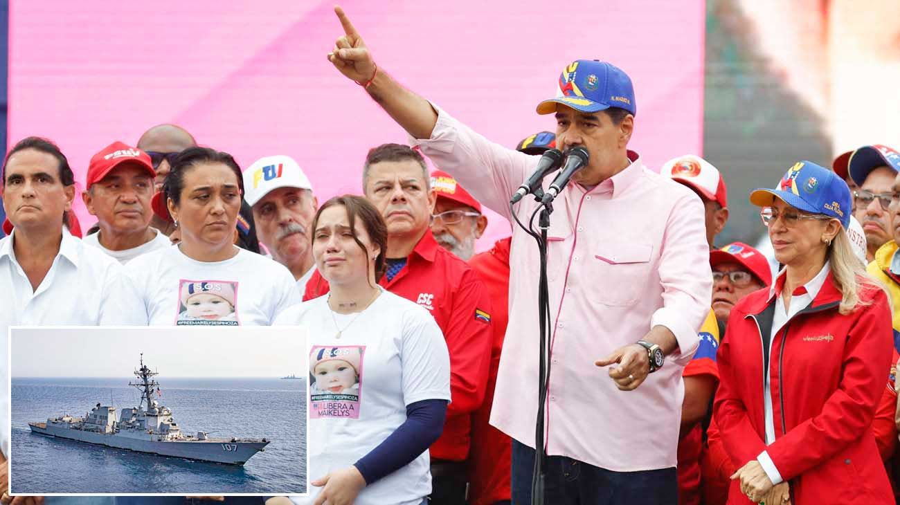 Maduro militariza Venezuela ante el despliegue de buques de guerra de EE.UU.