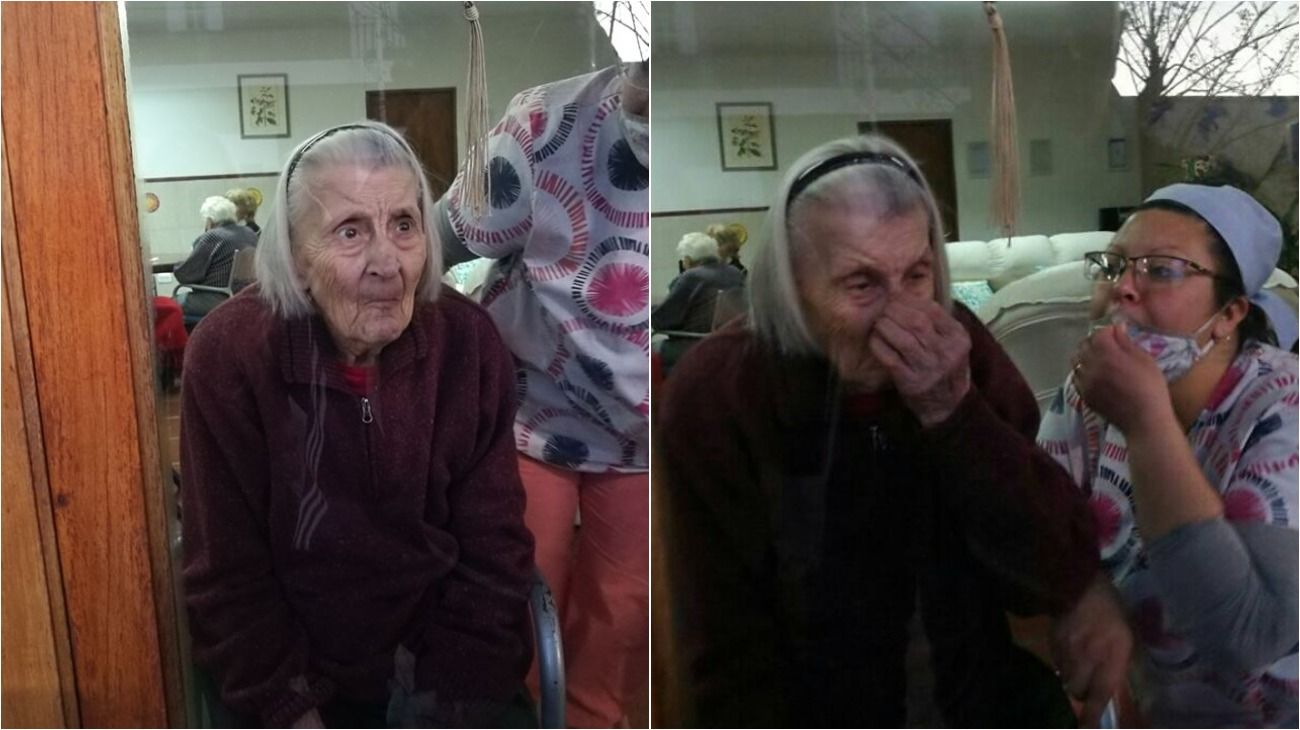 Destrozaron el panel plástico que un geriátrico puso para que los ancianos abracen a sus familiares