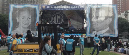 La CGT de Moyano copa la 9 de Julio