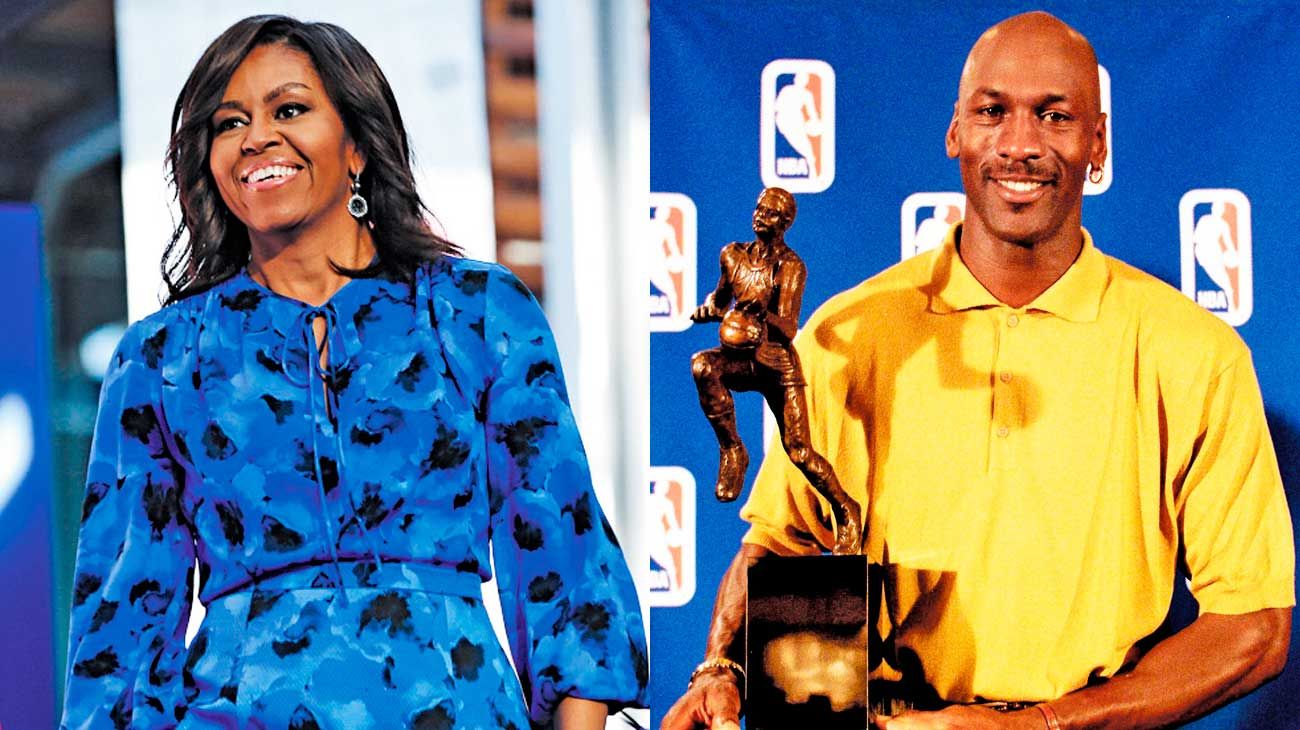 Michelle Obama y Michael Jordan copan las pantallas con Hollywood fuera de juego