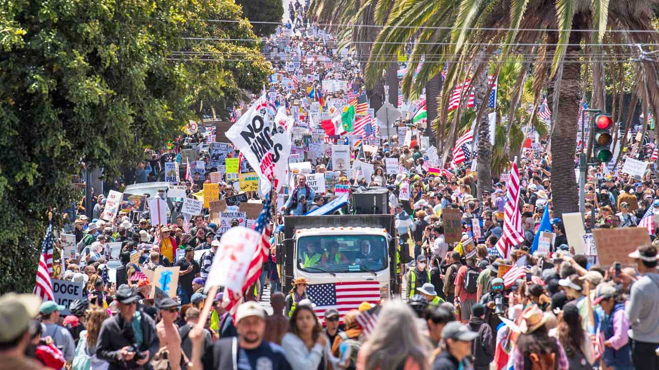 Estados Unidos tuvo su propia marcha contra el fascismo
