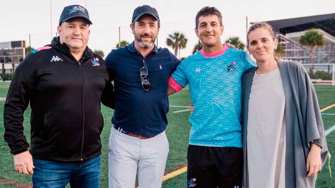 Marcos Galperin y Alejandro Macfarlane debutan con su equipo de rugby en Miami