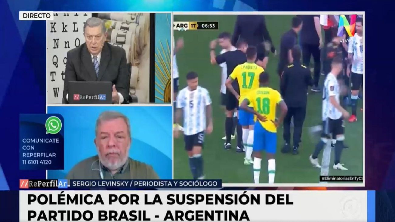 La suspensión del partido Argentina-Brasil "fue una puesta en escena, un show"