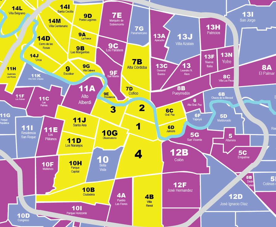Así votó Córdoba a Javier Milei, los mapas "violetas" de la ciudad y la provincia