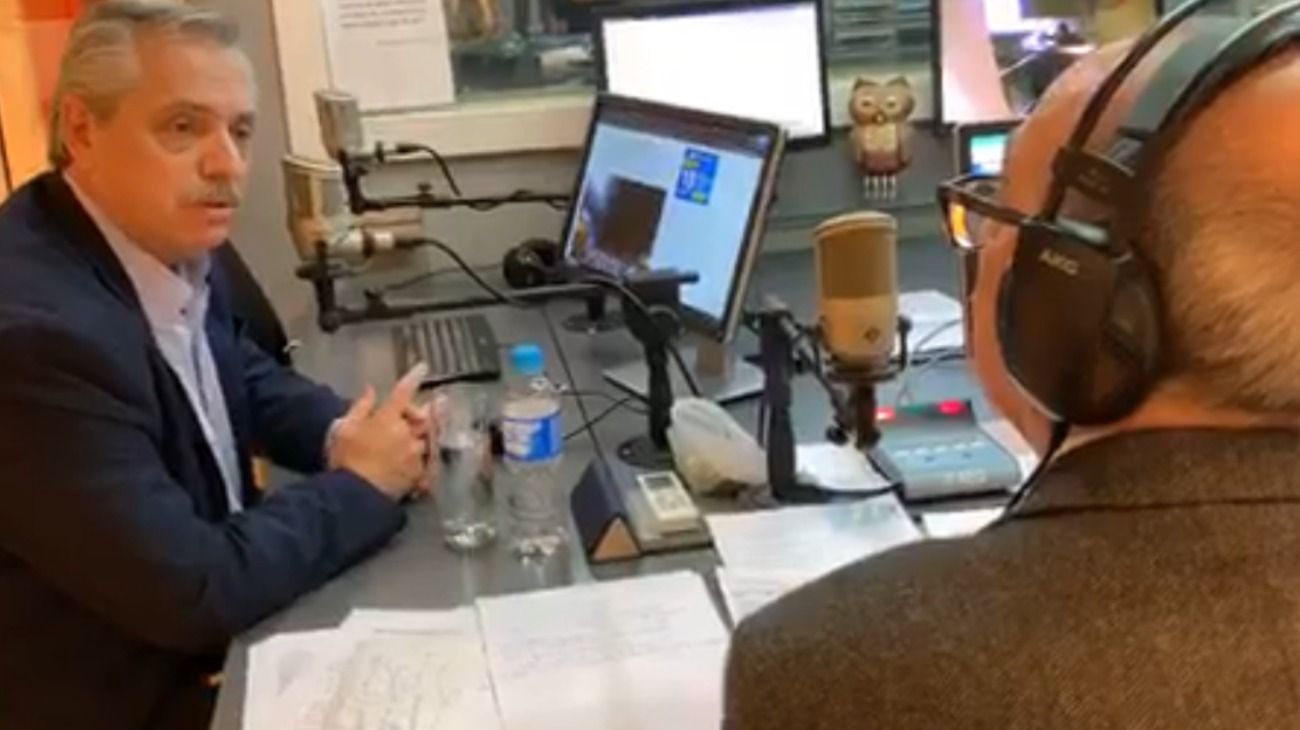 El tenso cruce al aire entre Alberto Fernández y un periodista que lo entrevistaba