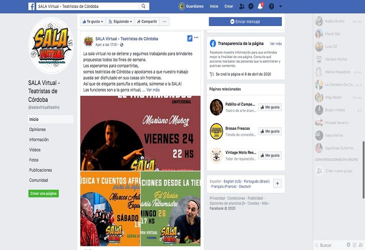Teatristas y músicos monetizan sus disciplinas en plataformas virtuales