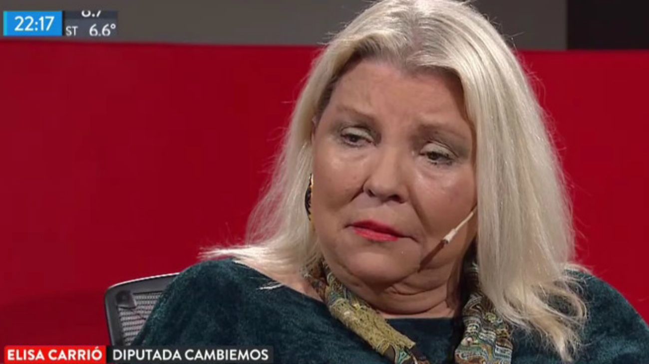 Los consejos de Carrió para afrontar la crisis: quedarnos tranquilos, apagar la tele y dar propina