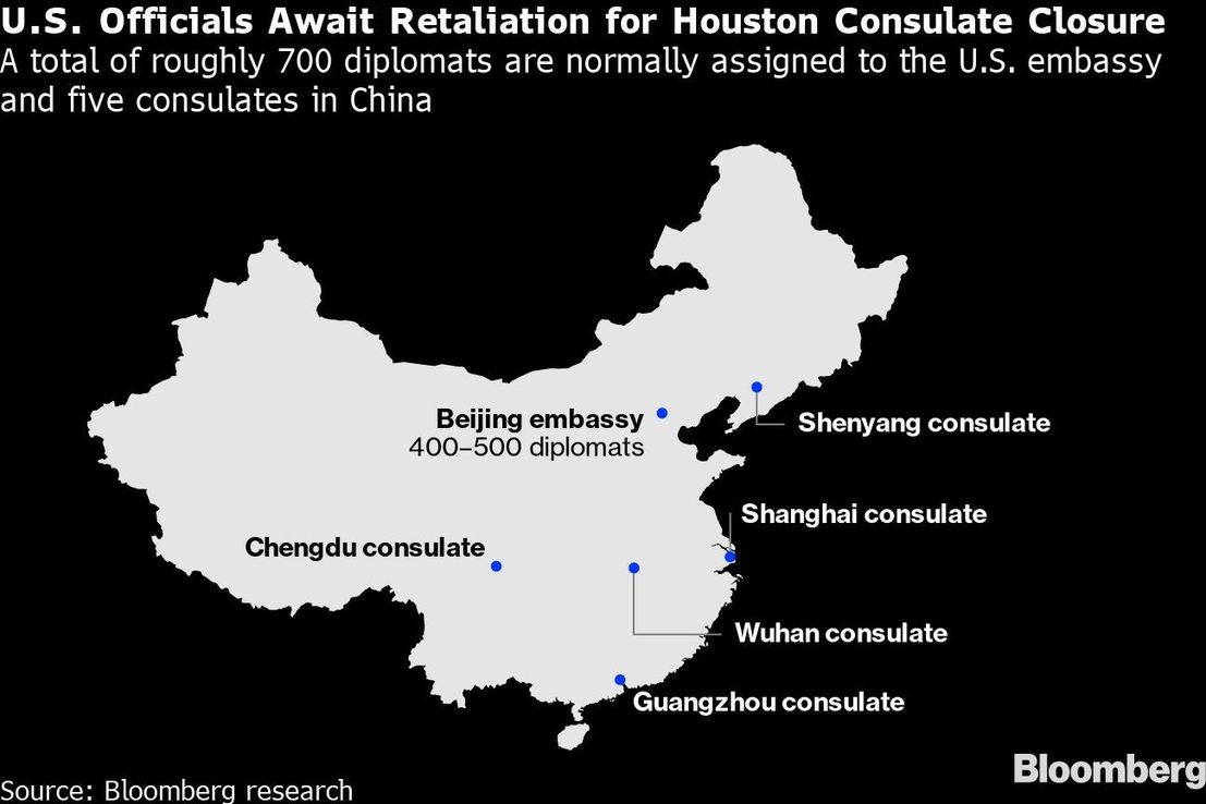 Escala el conflicto: China cierra el consulado de EE.UU. en Chengdu